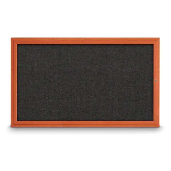 Hinge-less Radius Corkboard, 18"x24", Black Alum Frame/Amethyst